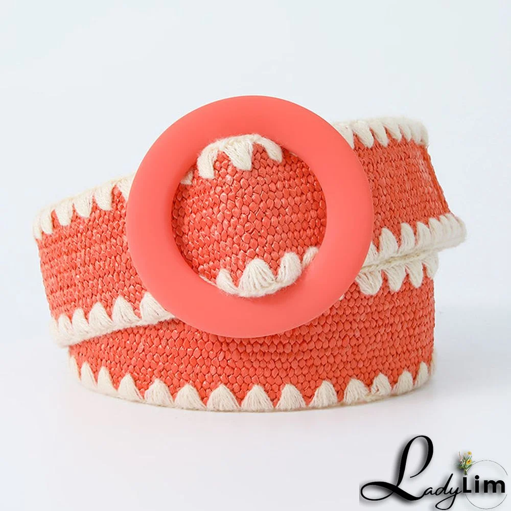 Casual Sweet Color Block Contrast Belts