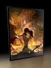 3D Decorative Paint of Light Guide Transformation Mikasa Ackerman & Eren Yeager Final Kiss with LED - Attack On Titan Decorative Painting - momo Studio
