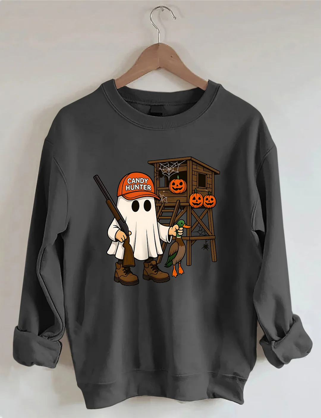 Candy Hunter Ghost with Duck Sweatshirt