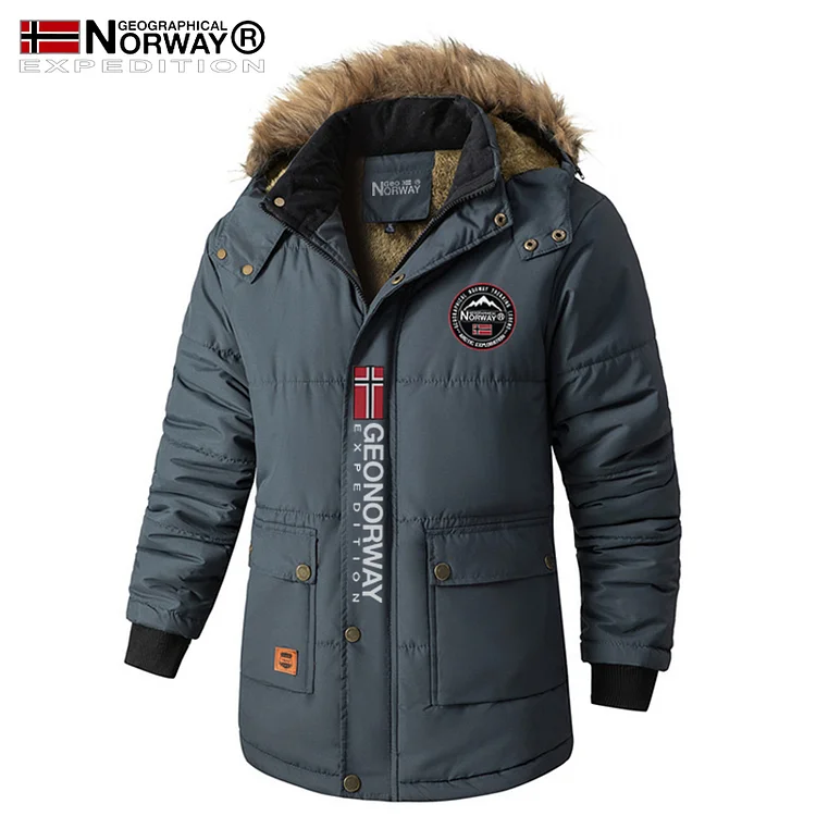 Męska zimowa ciepła i wodoodporna kurtka Geographic Norway