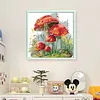 Red Mushroom In Grass-14CT Stamped Cross Stitch 21*21cm/8.27*8.27in tapestrymarket