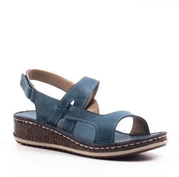 Yyvonne Summer New Large Belt Buckle Lady Sandals Slope And Leisure Beach Women's Sandals