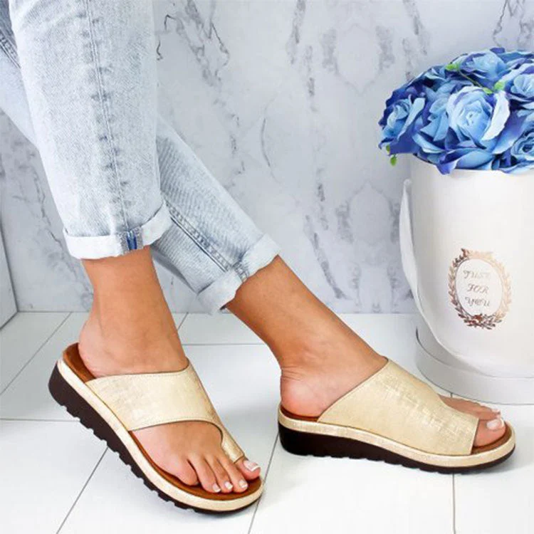 Sursell Shoes women's solid color toe sandals