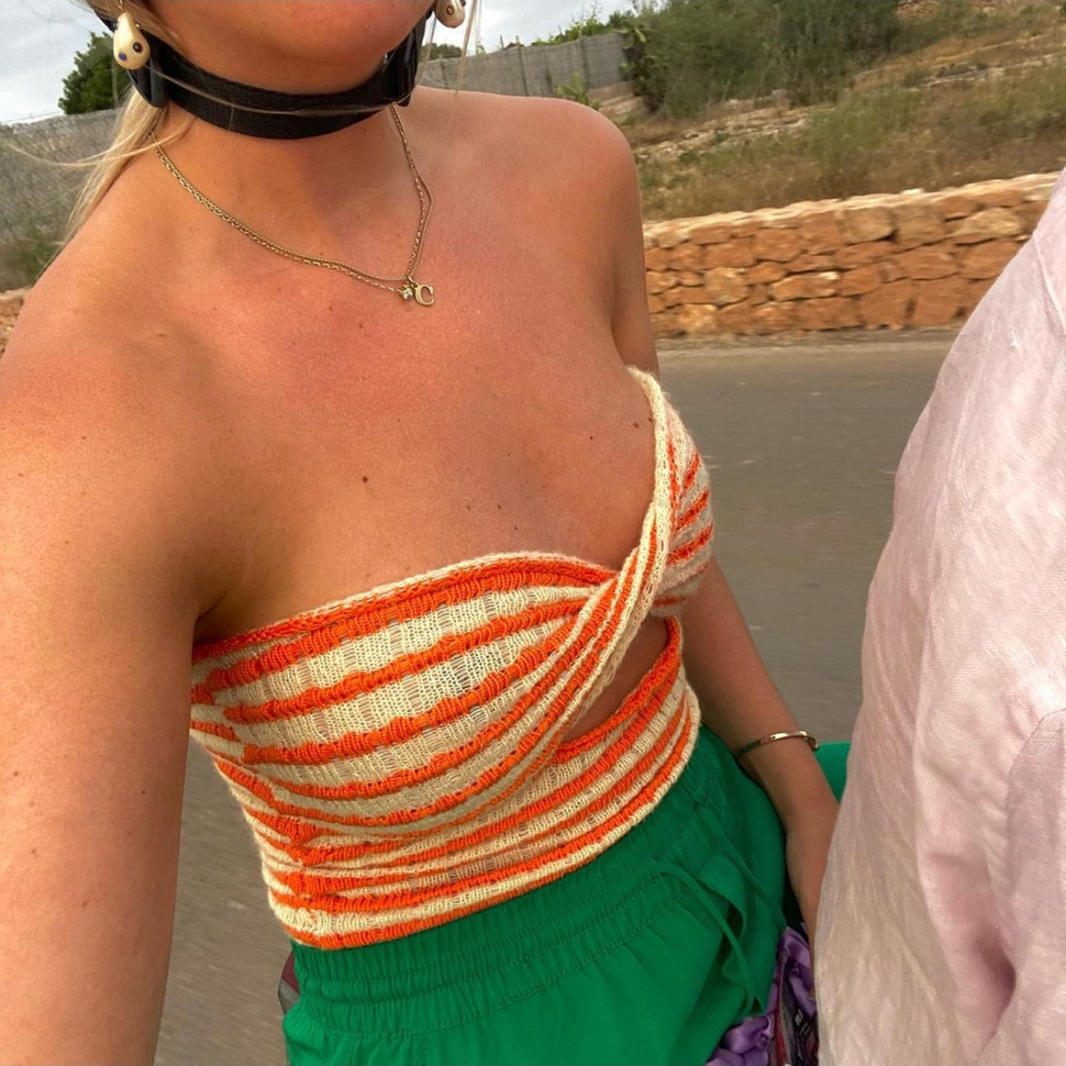 Ootddress 2025 Off Shoulder Knit Tube Top Sexy Strapless Backless Bustier Tops For Women Stripe Cropped Top Hot Summer Streetwear