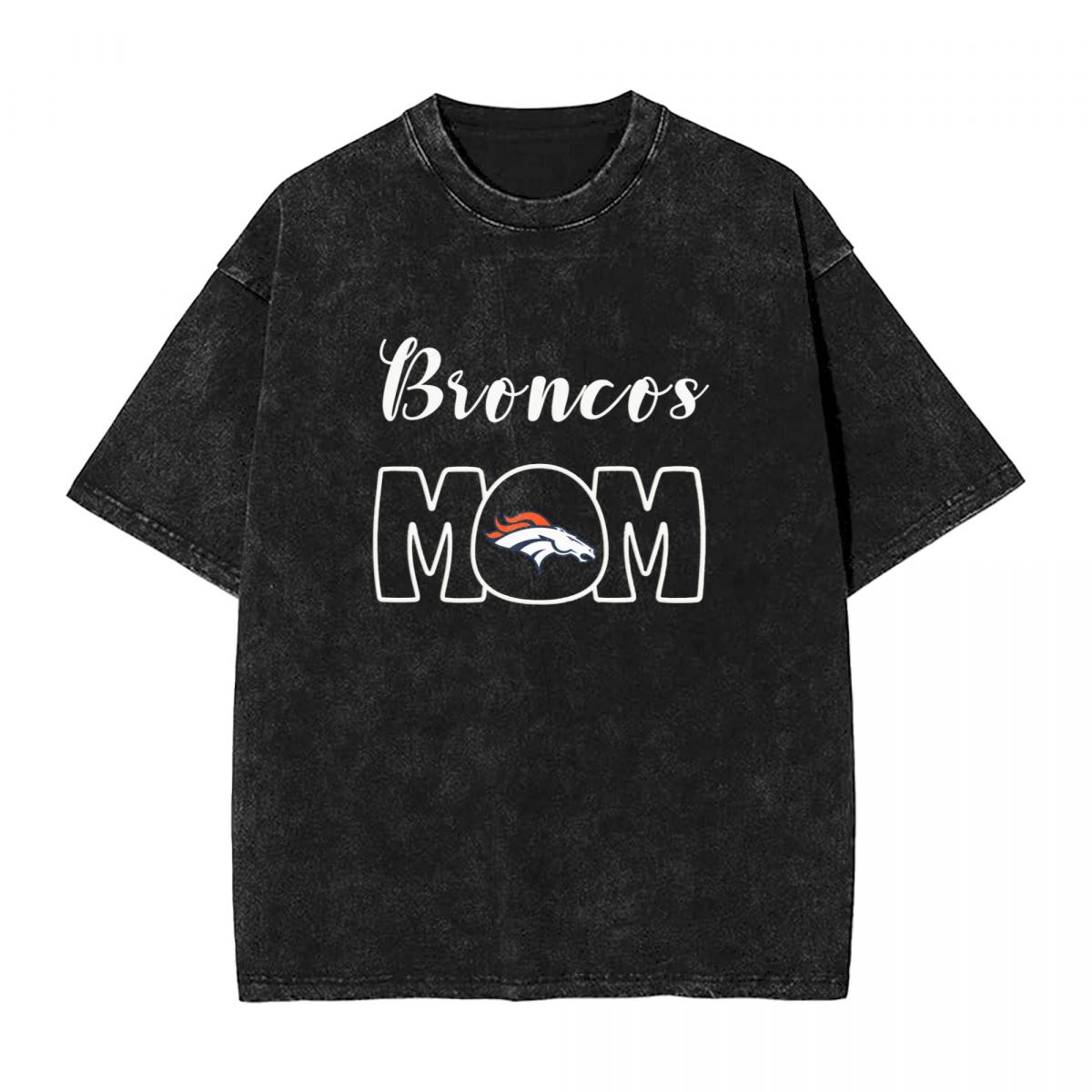 Denver Broncos Mom Printed Vintage Men's Oversized T-Shirt