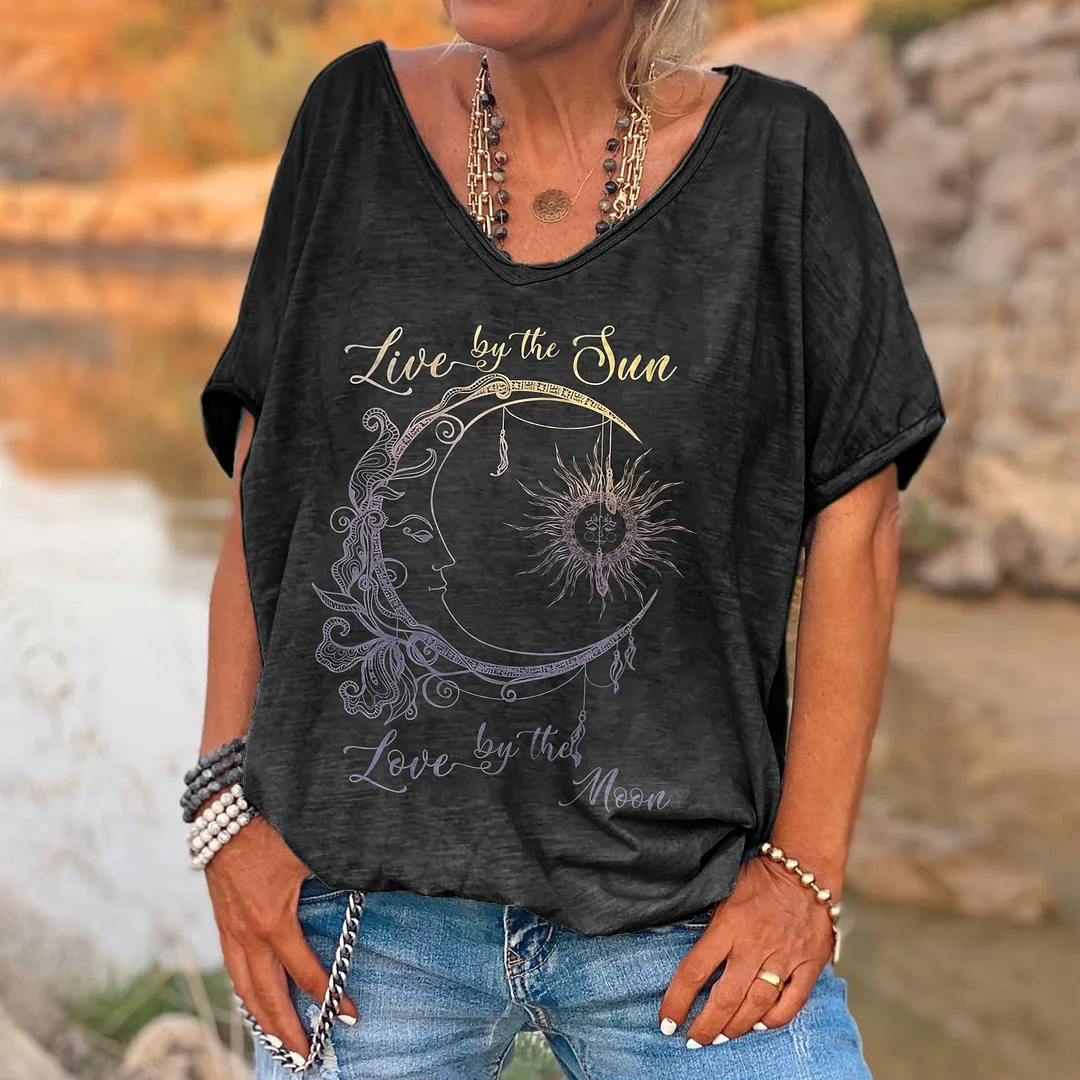 Live By The Sun Printed Women's T-shirt