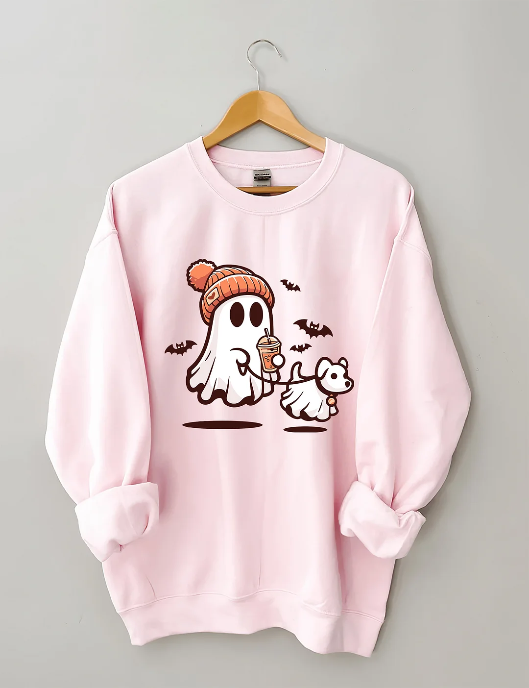 Ghost With Walking Dog Sweatshirt