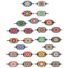 5pcs DIY Handmade Creative Mandala Pattern Wooden + PU Leather Daily Wear Hair Accessories Hair Clips Diamond Painting Artwork Kits