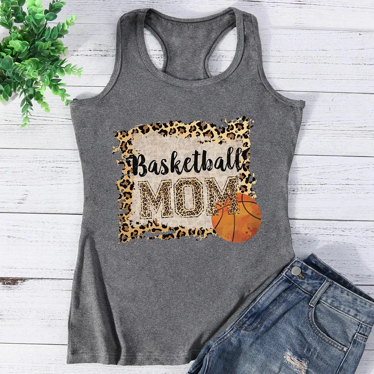 Basketball Mom  Leopard Vest Top-Annaletters