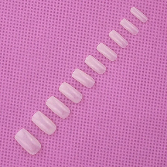 1box 500Pcs Fashion Full Cover Natural False Nails Fake Tips DIY With Box Beauty Tool False Acrylic Artificial Nail Art Tips-Nail Inspo