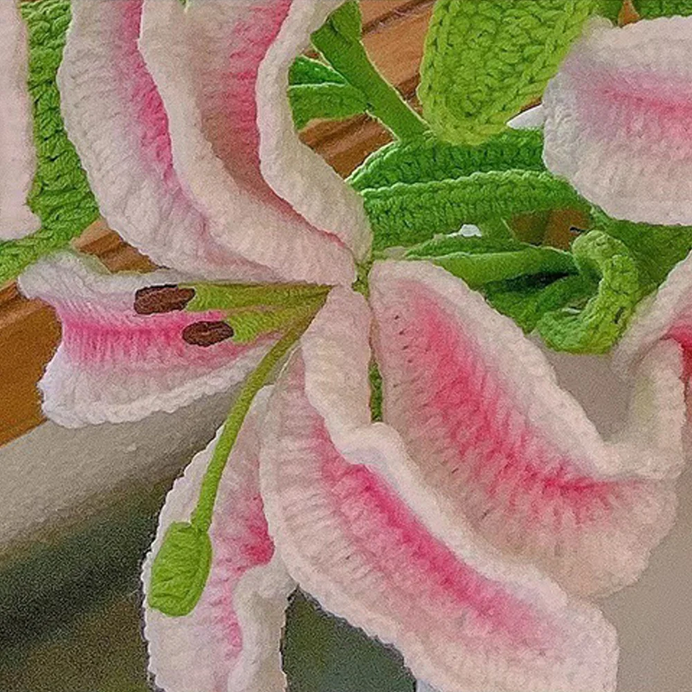 Handwoven Lily Bouquet Home Decor Simulation Flower