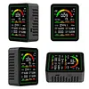 9 In 1 Multifunctional Air Quality Detector Carbon Dioxide Airs Tester Gas Detector LCD Screen Temperature/Humidity Tester Noise/CO2/TVOC/AQI/C6H6/HCHO/CO Detect