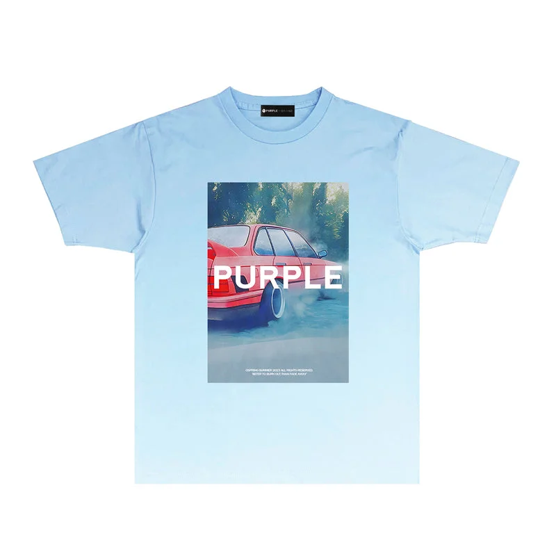 Purple 2023 new fashion T-shirt short sleeves