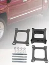 Black Carb Spacers with Gasket Screws Kit for Holley for Chevy 4BBL SBC BBC Carb