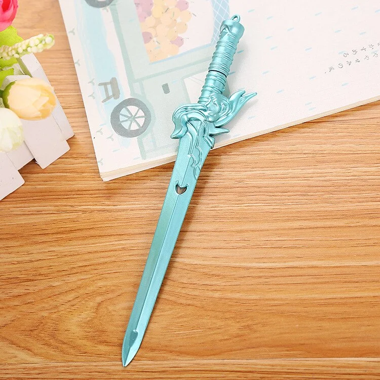 1 Piece Lytwtw's Stationery Office Creative Phoenix Sword Gel Pen School Supply Handle Gift Weapon lovely Chinese Style Vintage