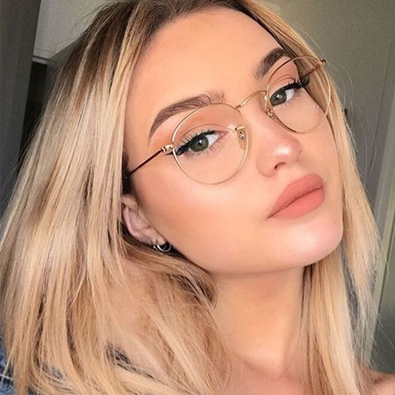 round glasses frame women 2019 Retro vintage oval eyeglass frame ...