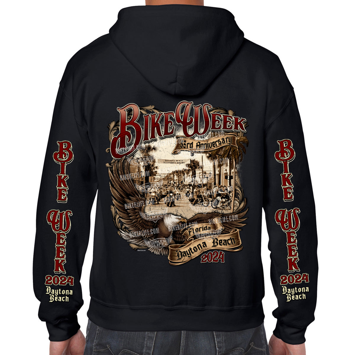 2024 Bike Week Daytona Beach Legendary Main Street Pullover Hoodie