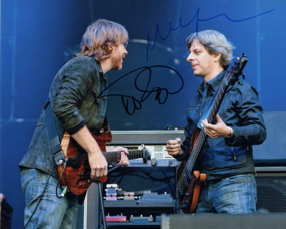 TREY ANASTASIO & MIKE GORDON DUAL SIGNED AUTOGRAPH 8X10 Photo Poster painting - PHISH, FARMHOUSE