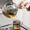 Glass Teapot with Infuser, Kung Fu Teapot with 360 Degree Rotating Infuser, Stovetop Safe