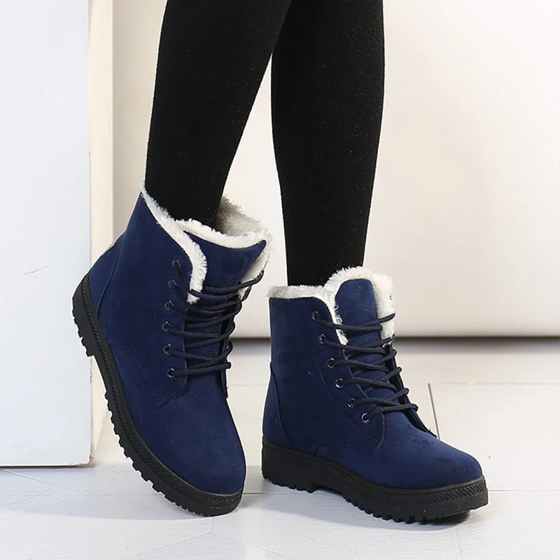 2021 Women Boots Winter Ankle Boots For Women Winter Shoes Female Snow Boots Botas Mujer Warm Plush Shoes Woman Plus Size