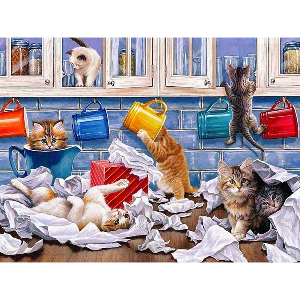Naughty Cat - Paint By Numbers