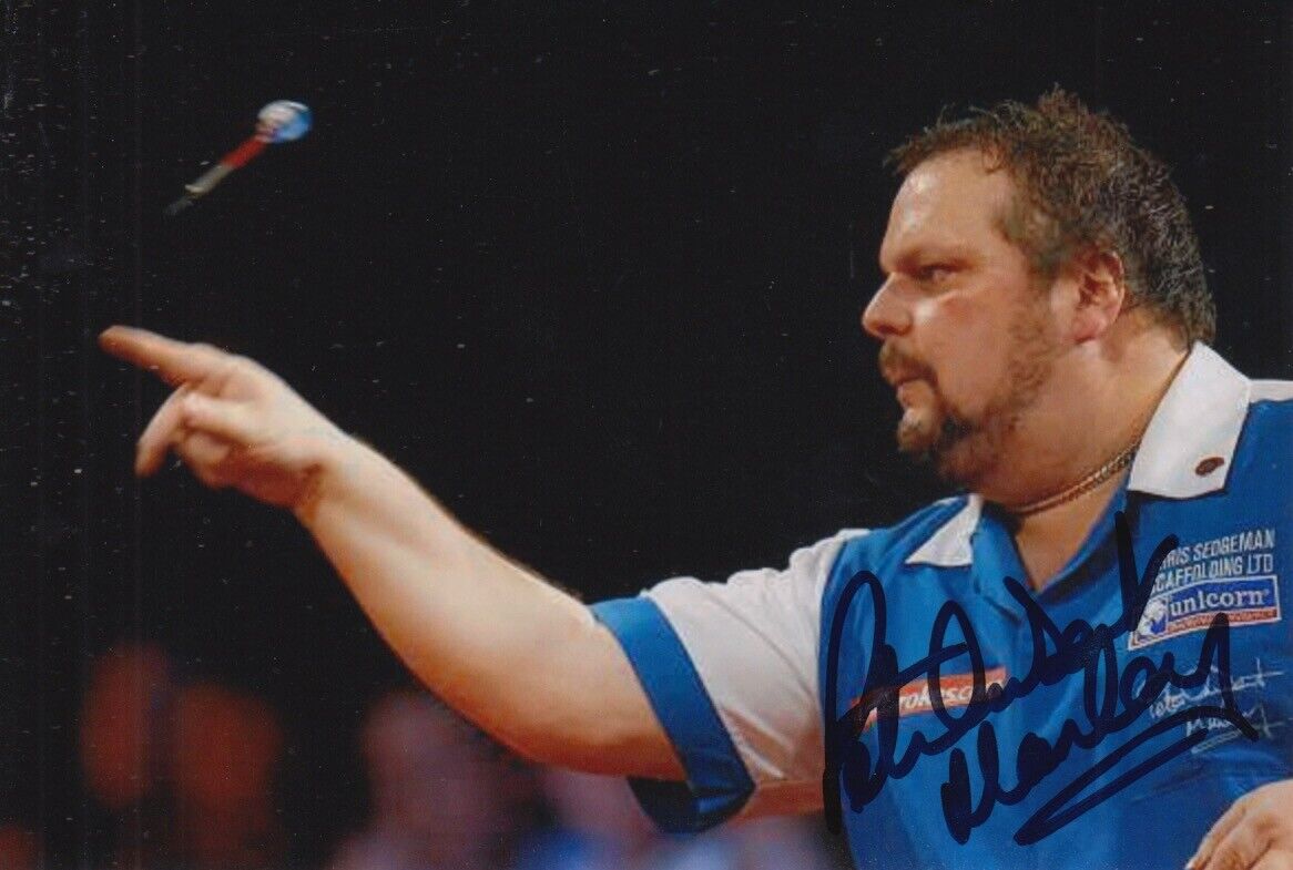 PETER MANLEY HAND SIGNED 6X4 Photo Poster painting DARTS AUTOGRAPH 6