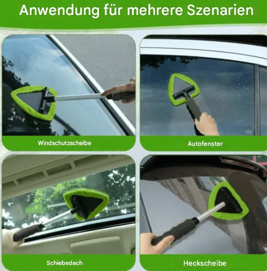 ✨🚗Mikrofaser-Reinigungswerkzeug f&uuml;r Auto-Windschutzscheiben mit ausziehbarem Griff