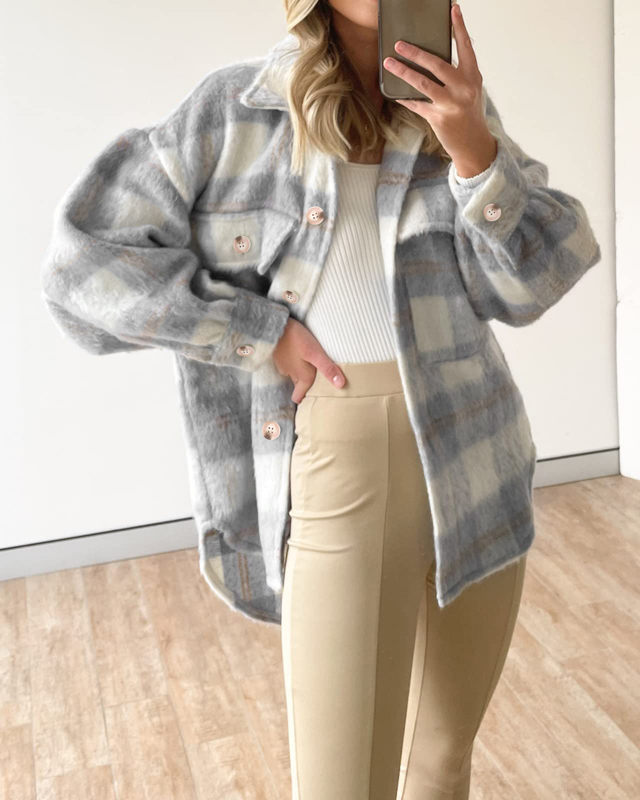  thdmladies Plaid Mohair Coat Wool Thick Coat thedmladies