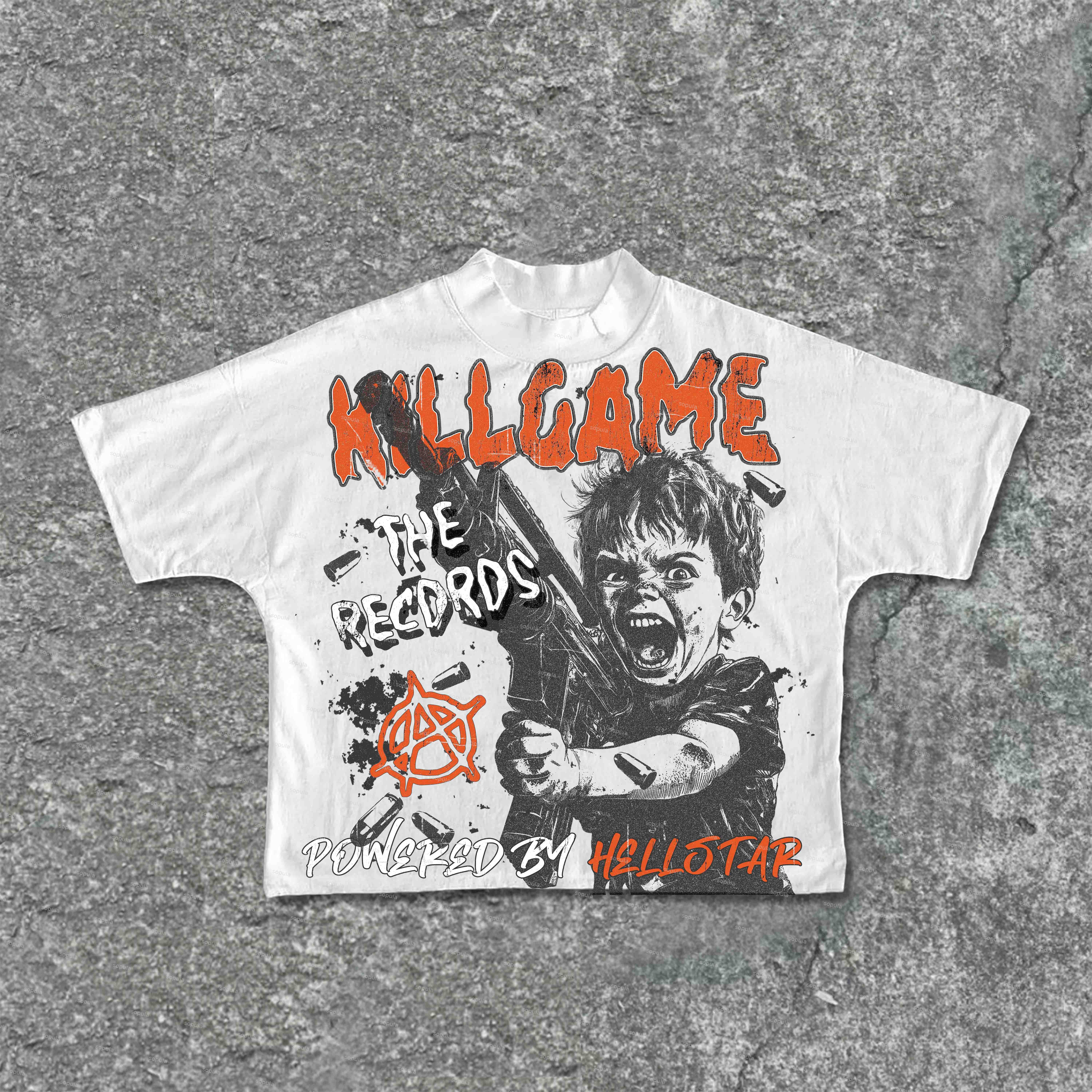 Sopula Street Killgame Makes Old Graphics Cropped T-Shirts
