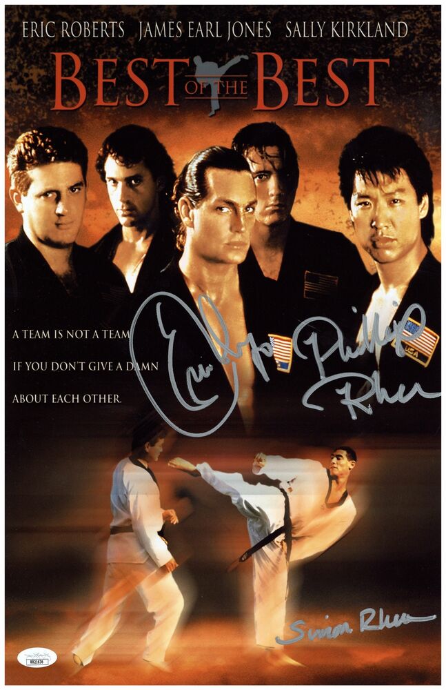 Eric Roberts Best of the Best 11x17 Photo Poster painting Phillip & Simon Rhee Autographed JSA