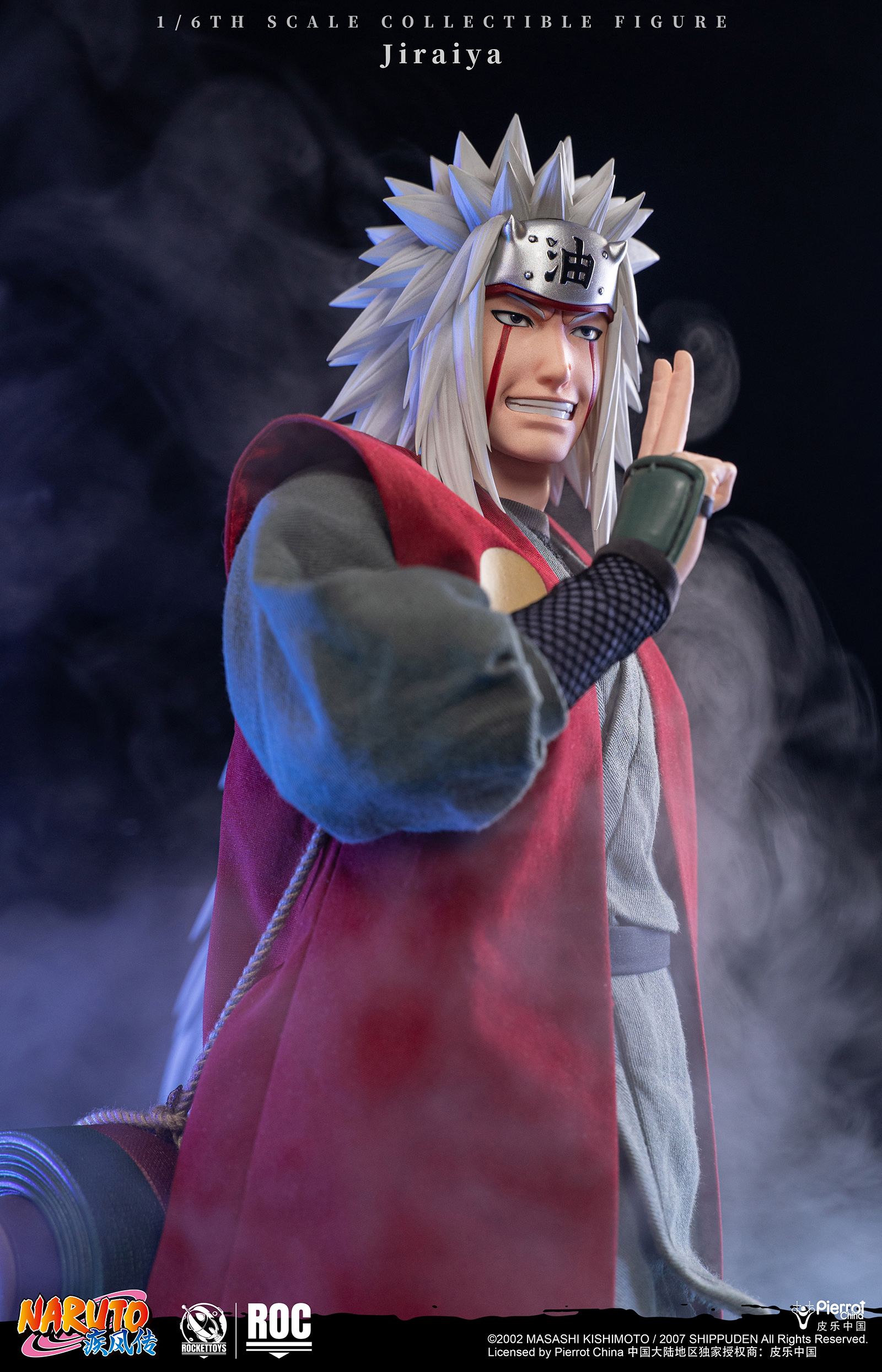 ROCKETTOYS Studio - Naruto Shippuden Jiraiya 1/6 Scale Action Figure ROC-019 No. ROC-020 (Licensed)-