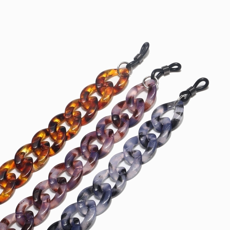 Resin Acrylic Plastic Leopard Print Glasses Chain Simple Retro Fashion Glasses Chain Anti-skid And Anti-lost