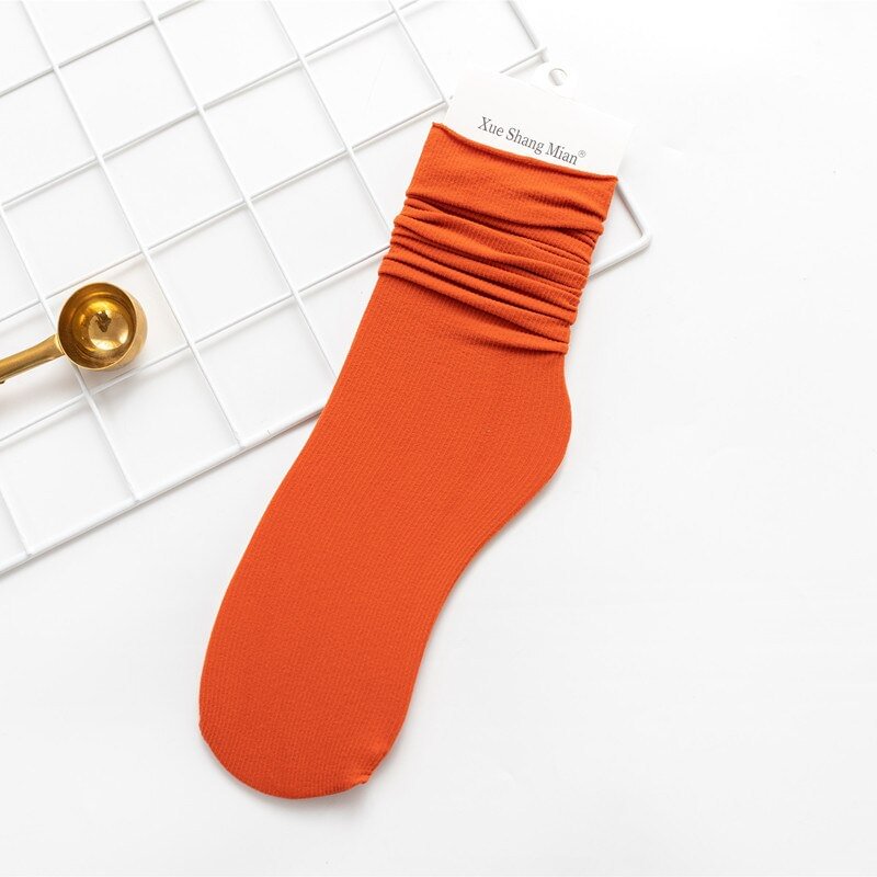 Long Socks Colorful Fashion Heap Heap Socks Women Cute Female Socks for Sandal Girl Sox Calcetines Mujer 10 Solid Candy Color
