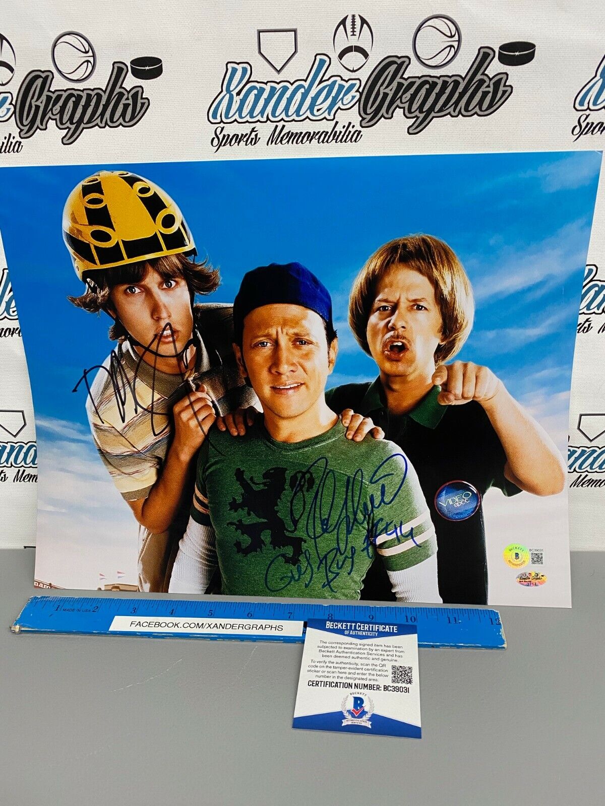 BENCHWARMERS DAVID SPADE ROB SCHNEIDER AUTOGRAPHED 11X14 Photo Poster painting-BECKETT COA BAS