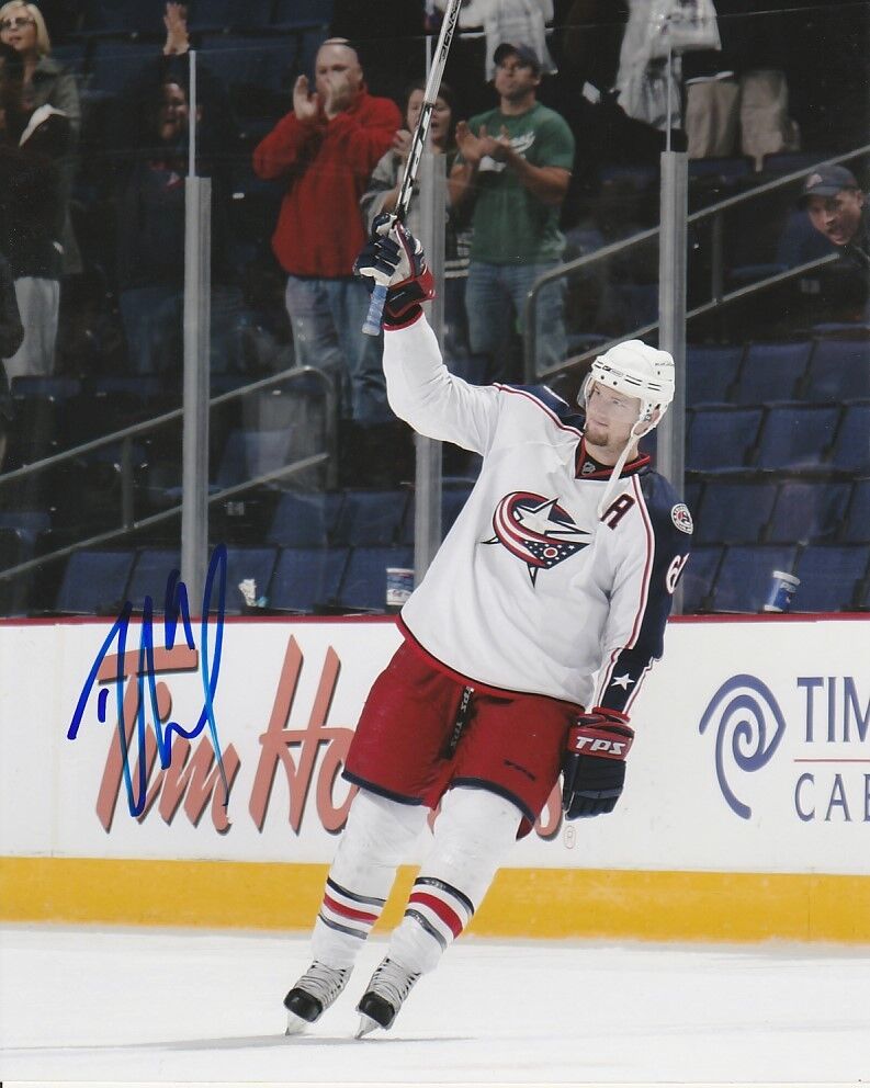 RICK NASH SIGNED COLUMBUS BLUE JACKETS 8x10 Photo Poster painting #6 Autograph