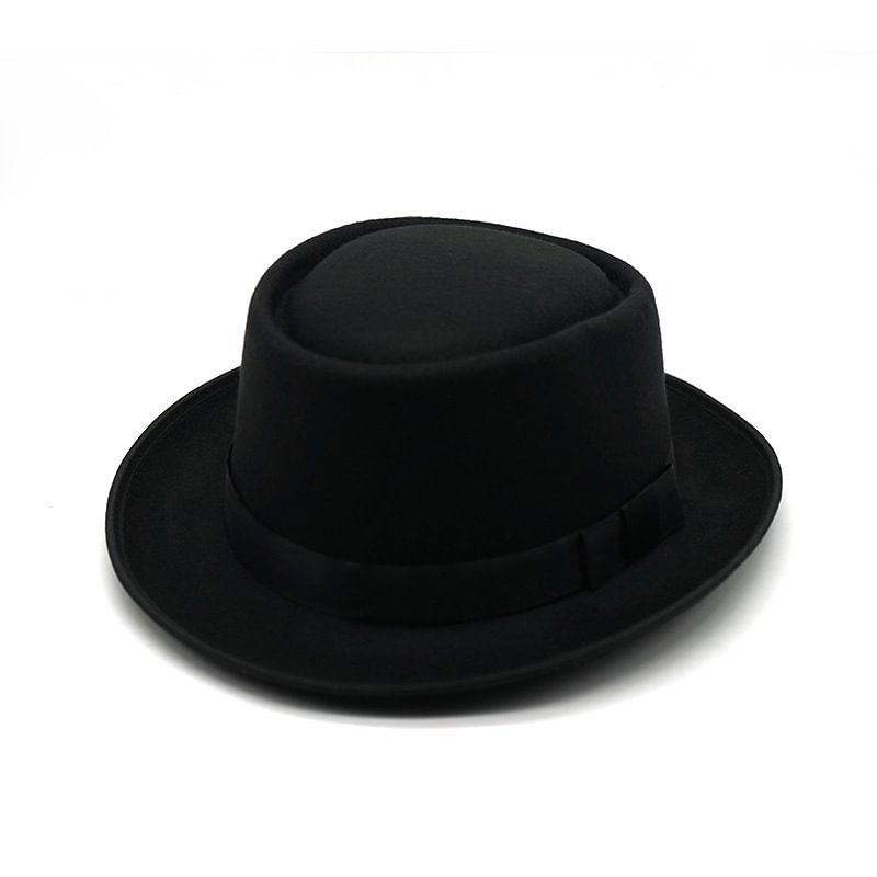 Tristan Pork Pie Hat - Black