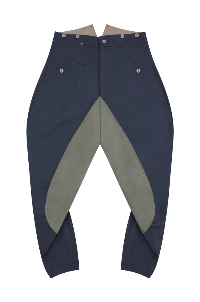   Luftwaffe German M1940 Blue Grey Gabardine Mounted Troops Riding Breeches German-Uniform