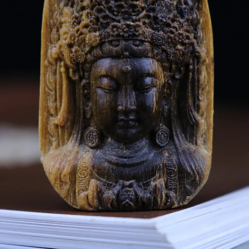 Vietnam Nha Trang Old Material Sinking Yellow Agarwood Pendant Car Hanging Agarwood Beads Necklace Amulet Pendant