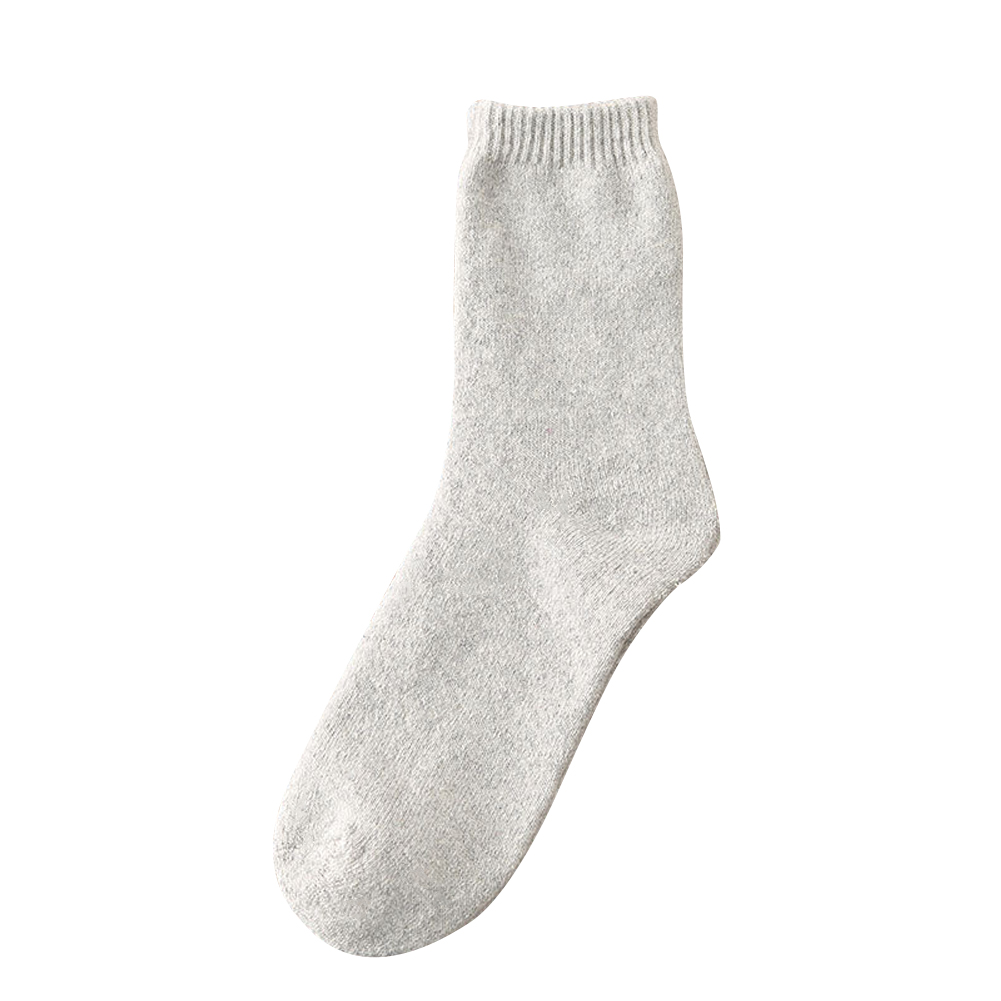 

Men Fleece Socks Solid Color Thicked Mid-calf Socks (1pair Light Gray), 501 Original