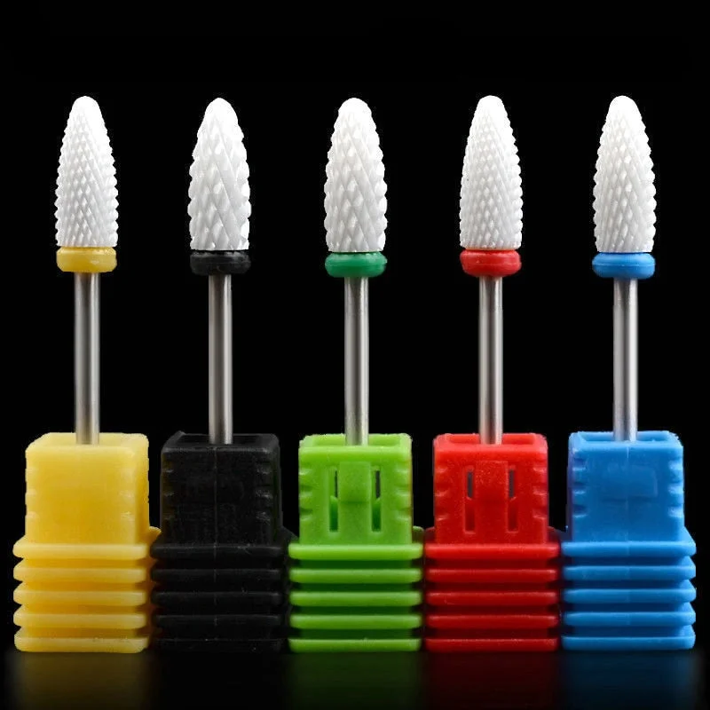 1pcs Ceramic Milling Cutter Nail Drill Bits Electric Manicure Drills Pedicure Mill Bits Machine Files Nail Art Tools Equipment-Nail Inspo