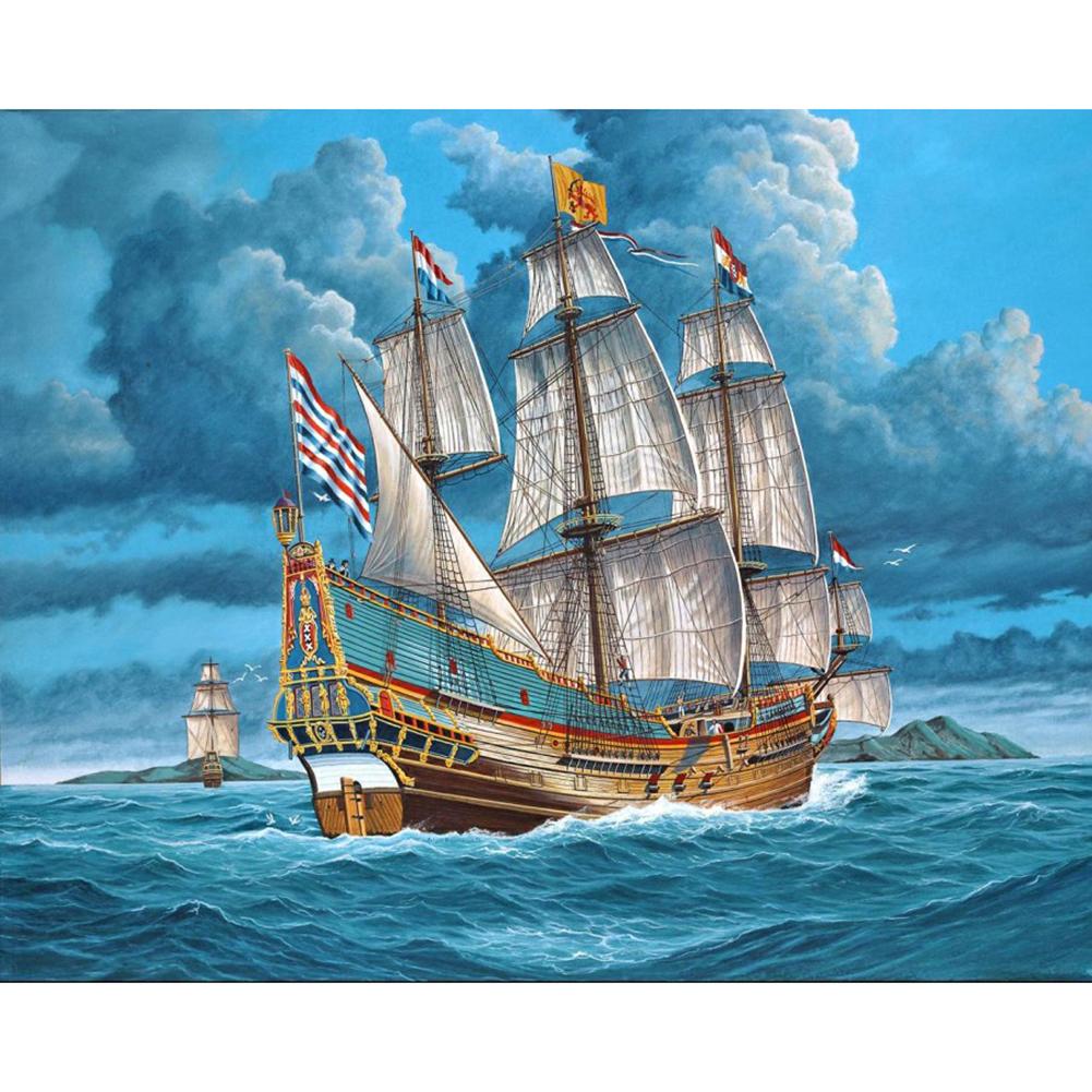 

Ship - Round Drill Diamond Painting - 40*30CM, 501 Original