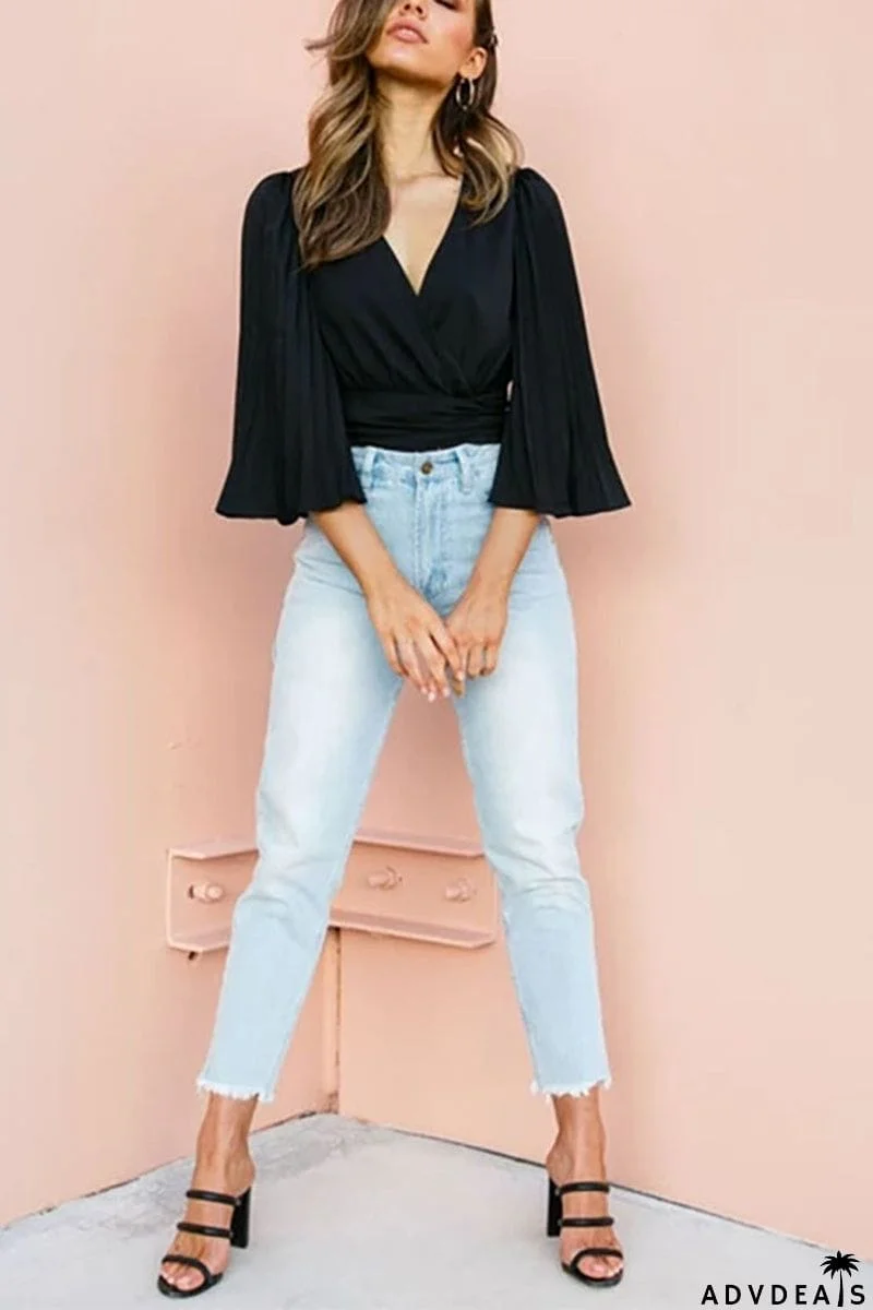 Dance All Night Kimono Sleeve Wrap Top