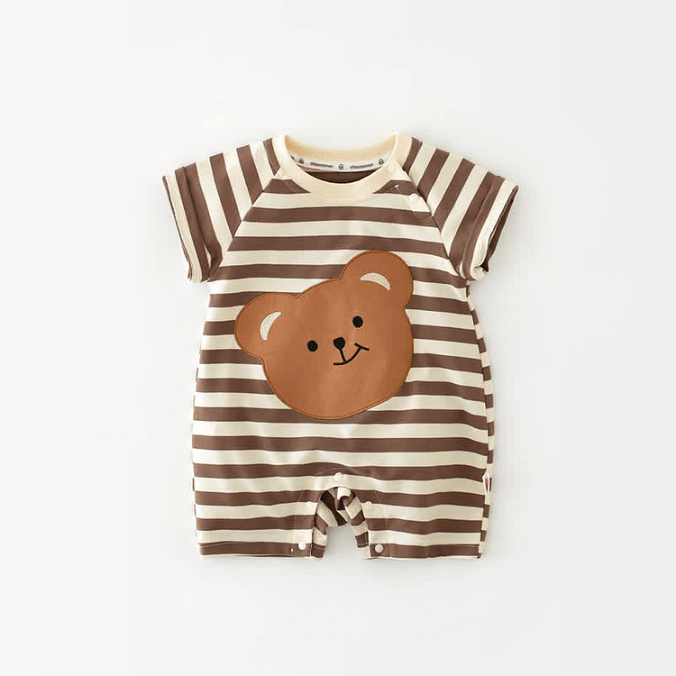 Baby Lovely Striped Bear Casual Romper