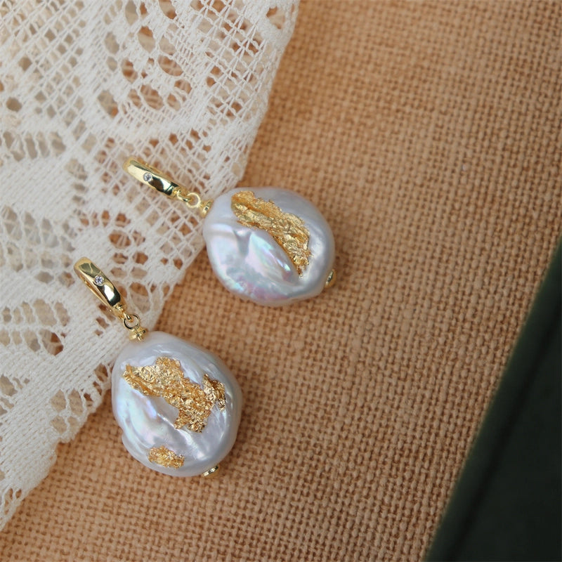 1 Piece 15*18mm Freshwater Pearl Zircon Geometric Pendant Jewelry Accessories