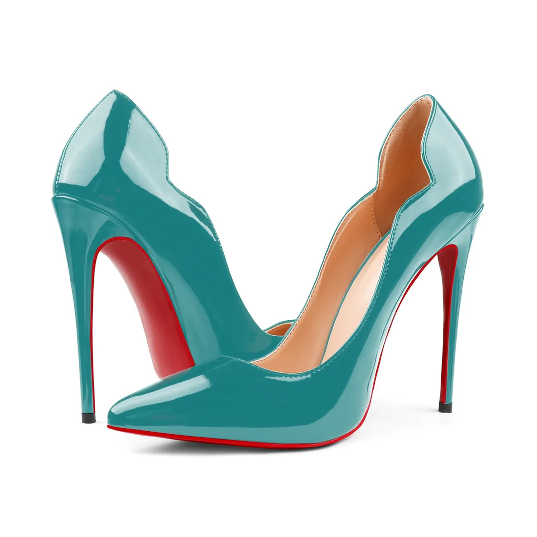 120mm Women's High Heels Party Wedding Stilettos Patent Red Bottom Pumps-vocosishoes