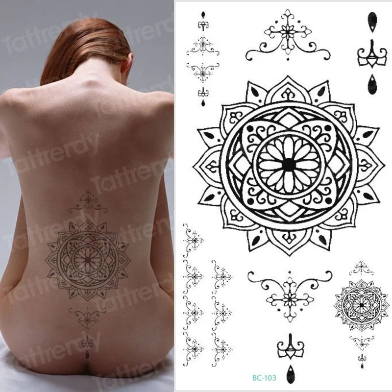 temporary fashion tattoos jewelry body stickers egypt arabic indian mandala temporary tattoo sticker underboob sexy tatoo girls