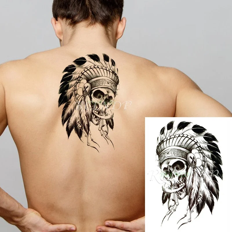 Waterproof Temporary Tattoo Stickers on Body Tribal Totem Fake Tatto Flash Tatoo Back Leg Arm belly big size for Women Men girl