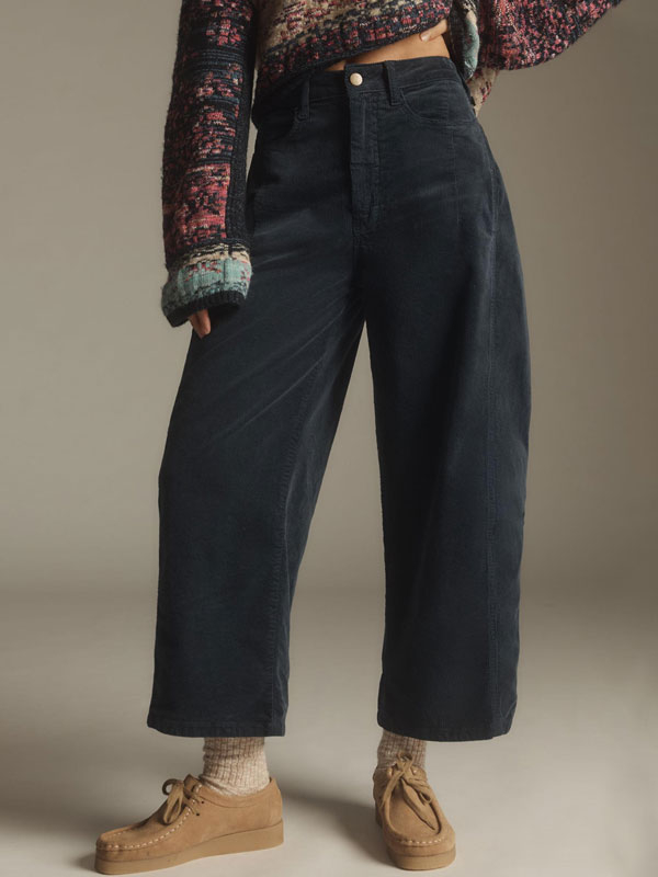 Loose Corduroy Vintage Mid-waist Women's Botton tjj Shicloths