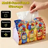 (24cm)Diamond Art Tissue Box DIY PU Napkin Cover for Home(god bless america)
