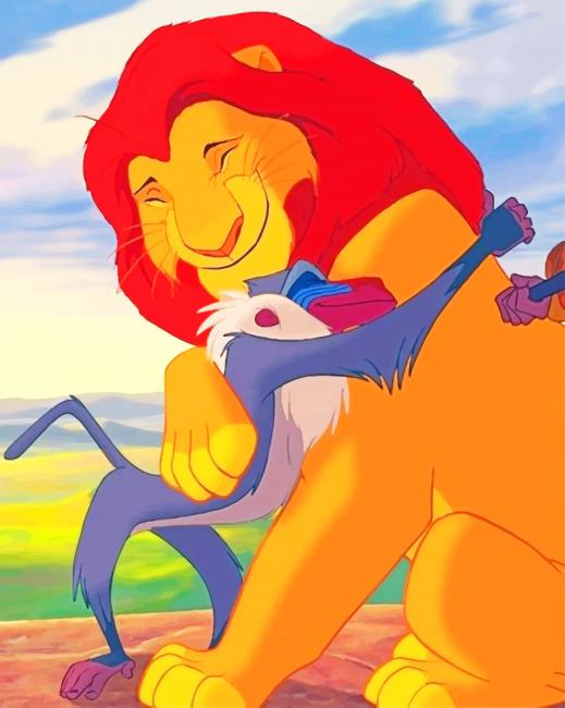 

Lion King Hug – Paint By Numbers - 40*50CM, 501 Original